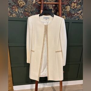 Tahari Cream Textured Women's Coat